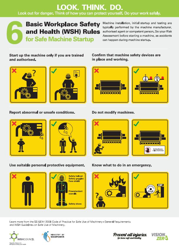 6 Basic Workplace Safety and Health Rules for Safe Machine Startup
