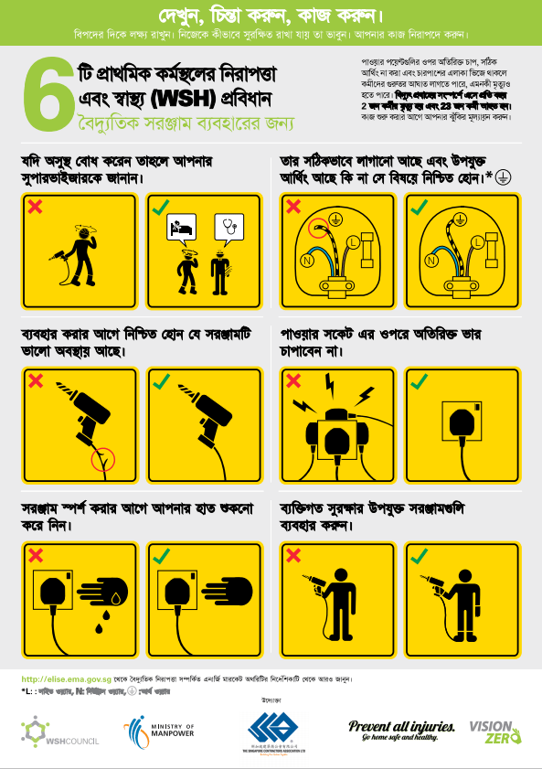 6 Basic Workplace Safety and Health WSH Rules for Use Of Electrical