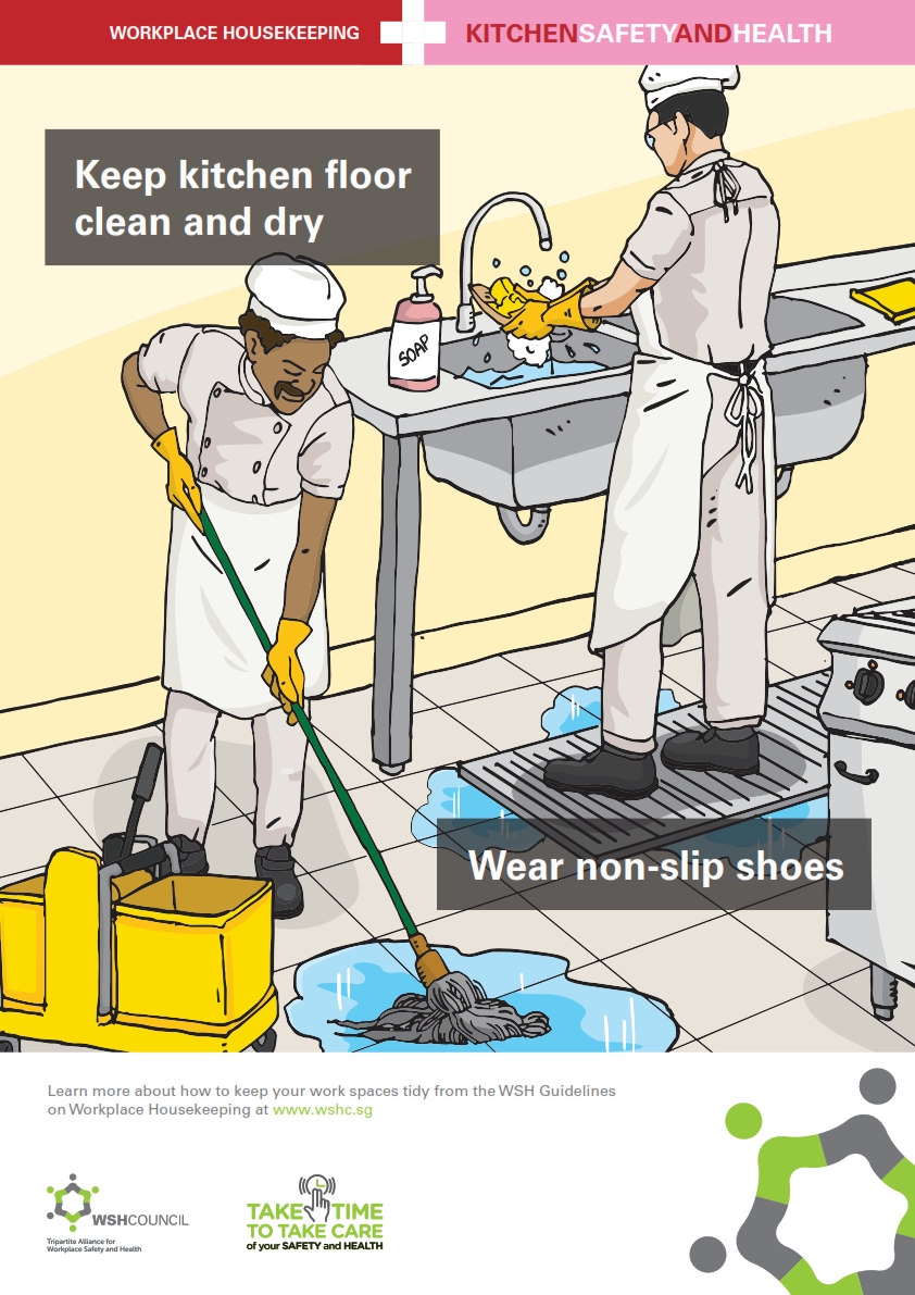 Keep kitchen floor clean and dry