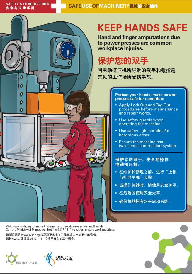 Hand In Machine Safety Safe Use of Machinery - Keep Hands Safe (Power Press)