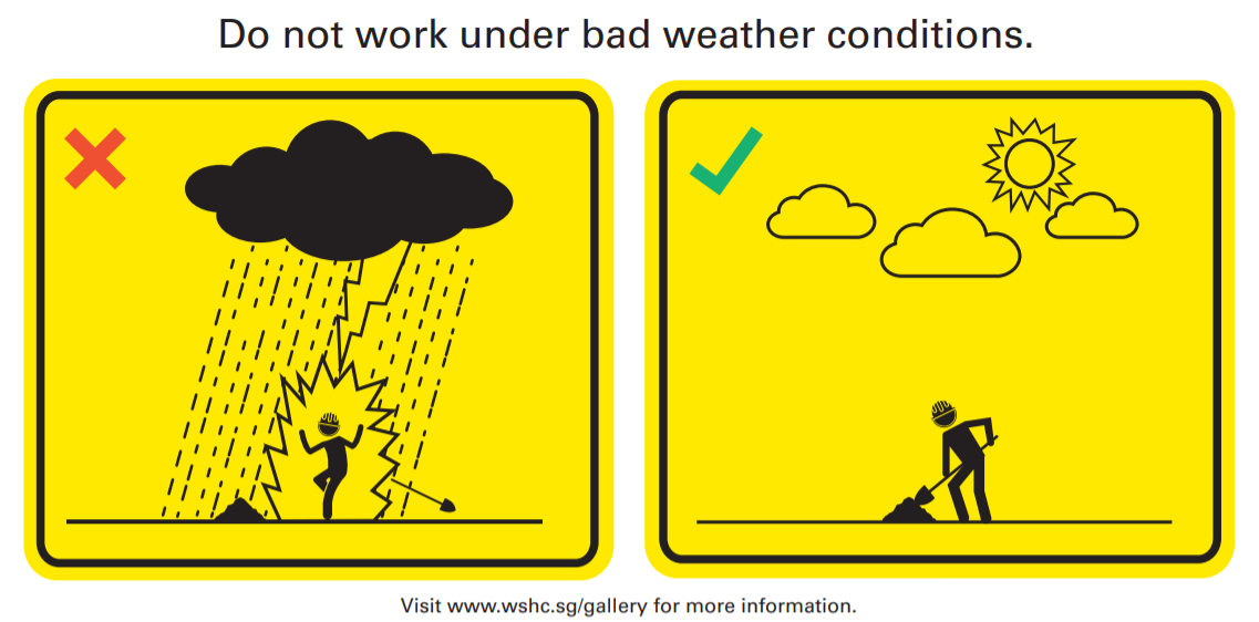 Do Not Work Under Bad Weather Conditions