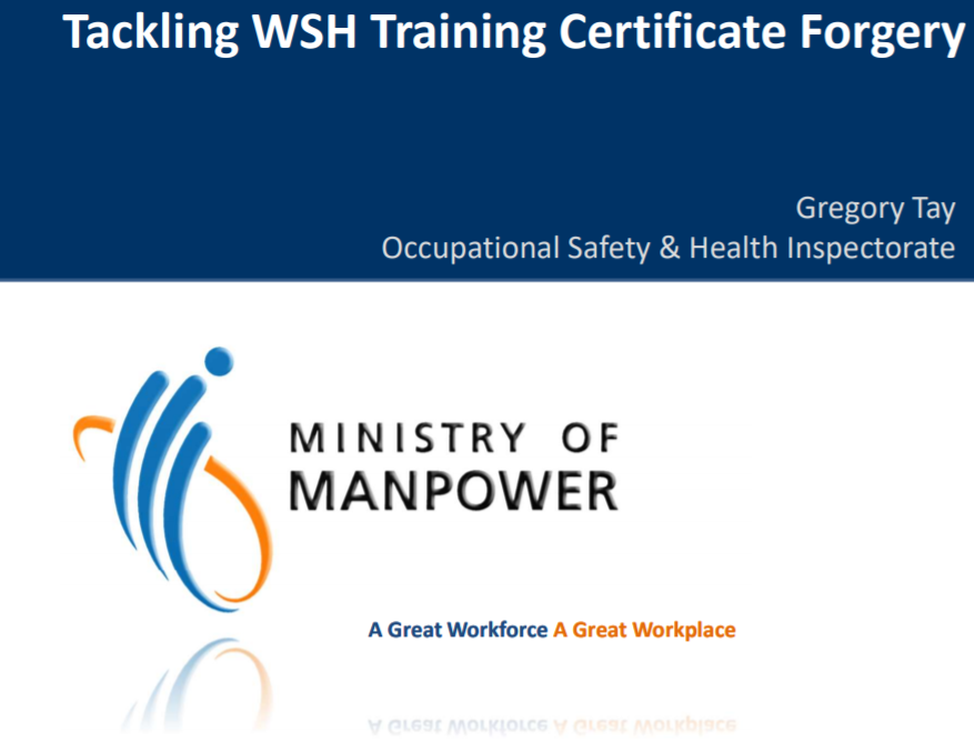 Tackling WSH Training Certificate Forgery