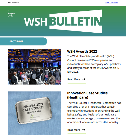 WSH Bulletin 1 Aug 2022 1 WSH Awards 2022 2 Innovation Case Studies