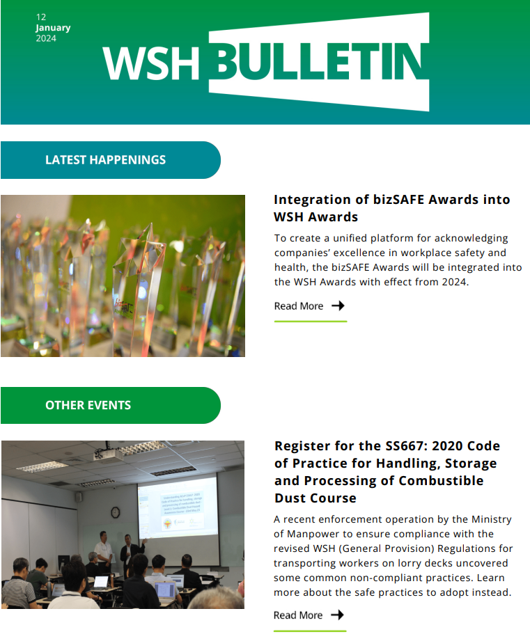 Workplace Safety and Health WSH Awards 2024
