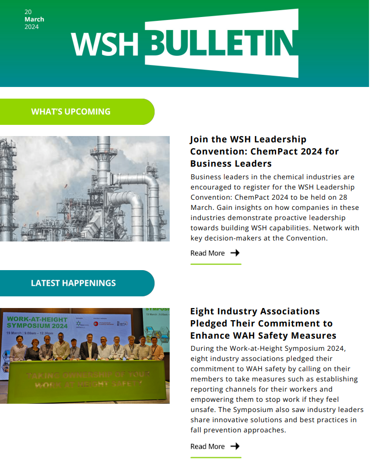 WSH Bulletin 20 Mar 2024 Join ChemPact 2024 for Business Leaders